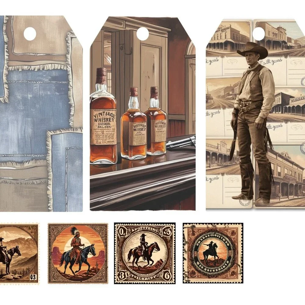 Junk Journal Western pages